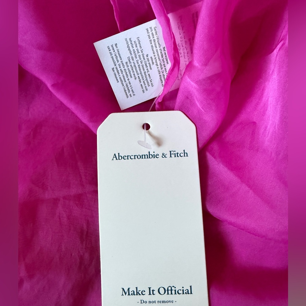 Abercrombie & Fitch Organza Tiered Strapless Mini Dress | NWT - Picture 4 of 8